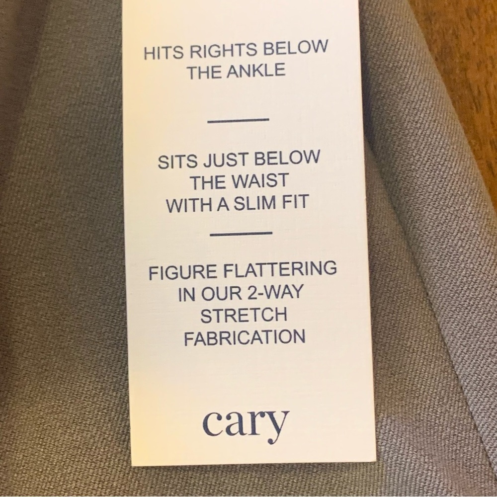 Crown & Ivy size 6 NWT Cary chino pants gray stretch tapered pants. - Picture 4 of 12
